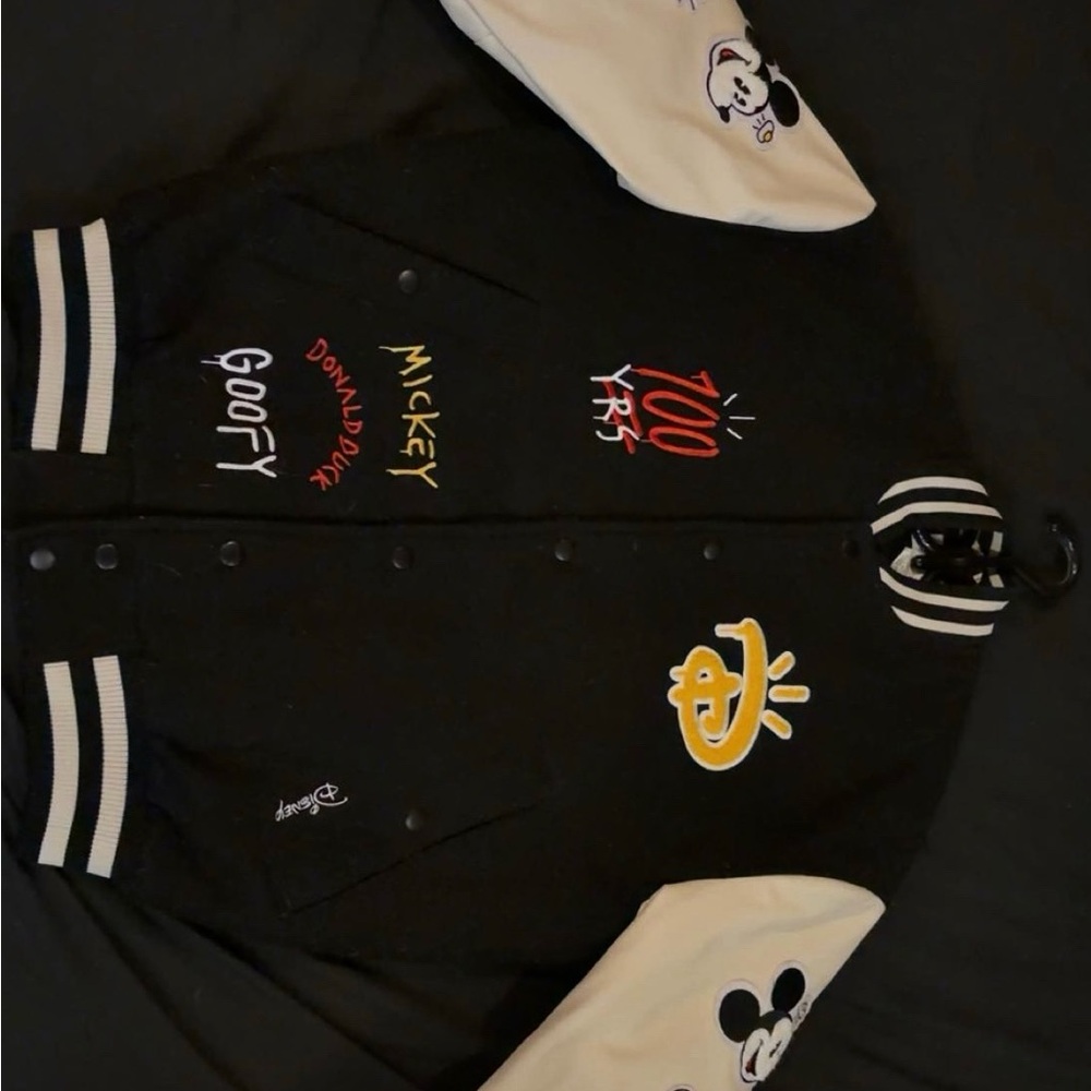Varsity Black and White Bomber Jacket